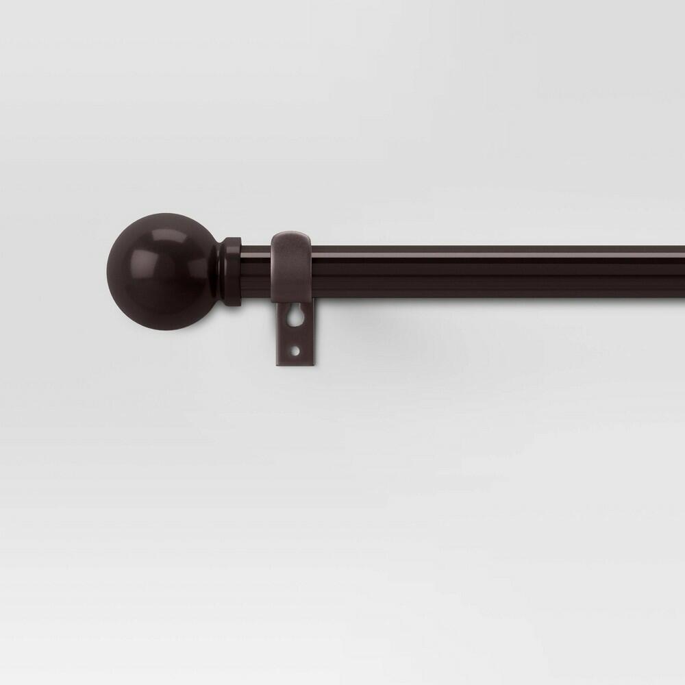28"-48" Café Ball Curtain Rod Bronze