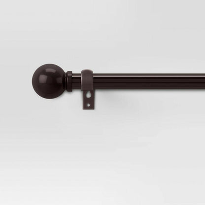 28"-48" Café Ball Curtain Rod Bronze