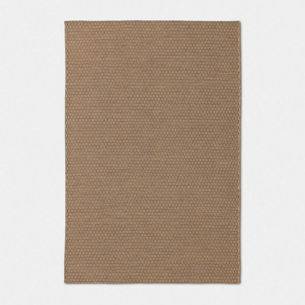 4'x6' Micro Dash Rectangular Woven Outdoor Area Rug Tan - Room Essentials