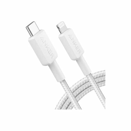Anker 3 ft. Braided USB-C to Lightning Cable  White