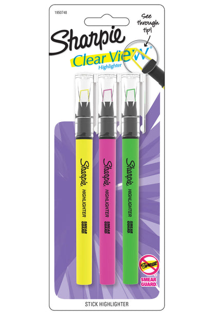 Sharpie Highlighter Clear View Highlighter 3 Count