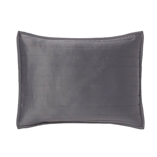 Standard Satin Quilt Sham Dark Gray - Room Essentials