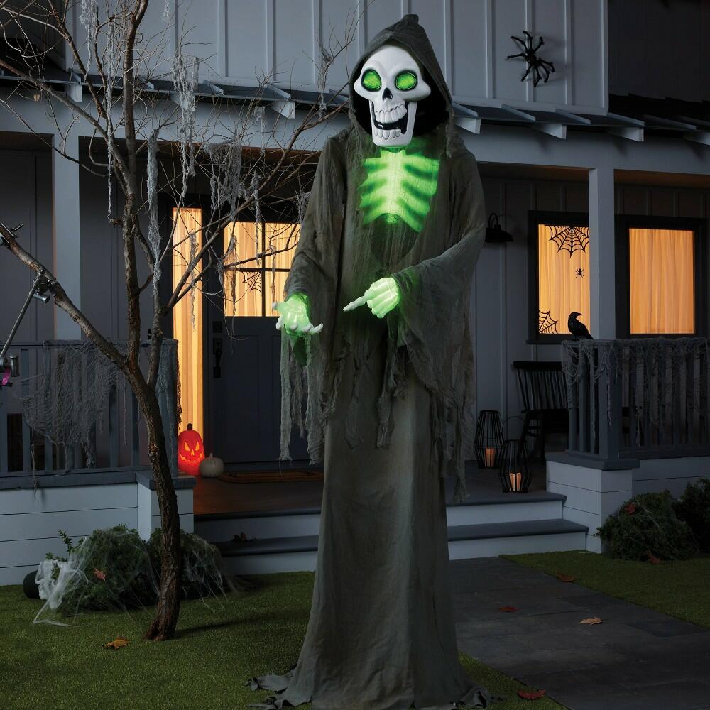 Lewis & Friends™ 8' Light Up Bruce the Skeleton Ghoul™ Outdoor Halloween Decorative Prop - Hyde and EEK! Boutique™