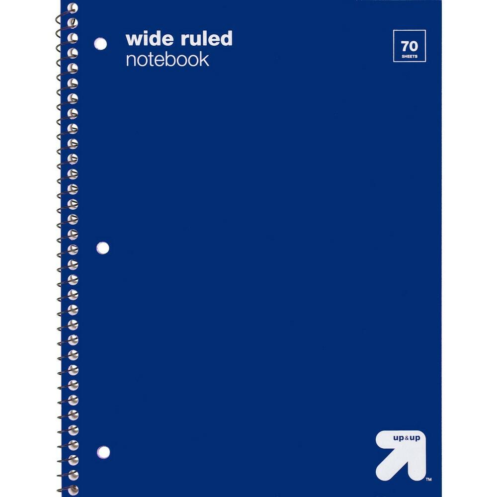 Wide Ruled Blue 1 Subject Flexible Plastic Cover