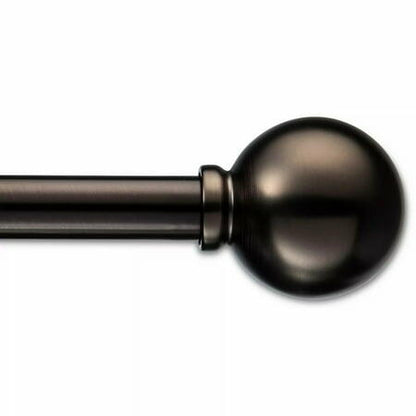 28"-48" Café Ball Curtain Rod Bronze