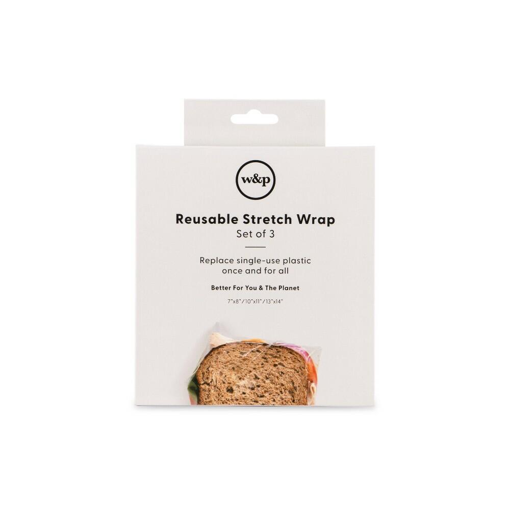 Reusable Silicone Stretch Food Wrap - 3pc