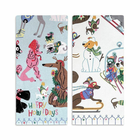 St. Nicholas Square® Holiday Dogs Kitchen Towel 2-pk., Blue Dogs