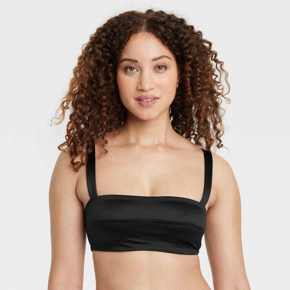 Size: XS Women's Satin Square Neck Lingerie Bralette - Auden™