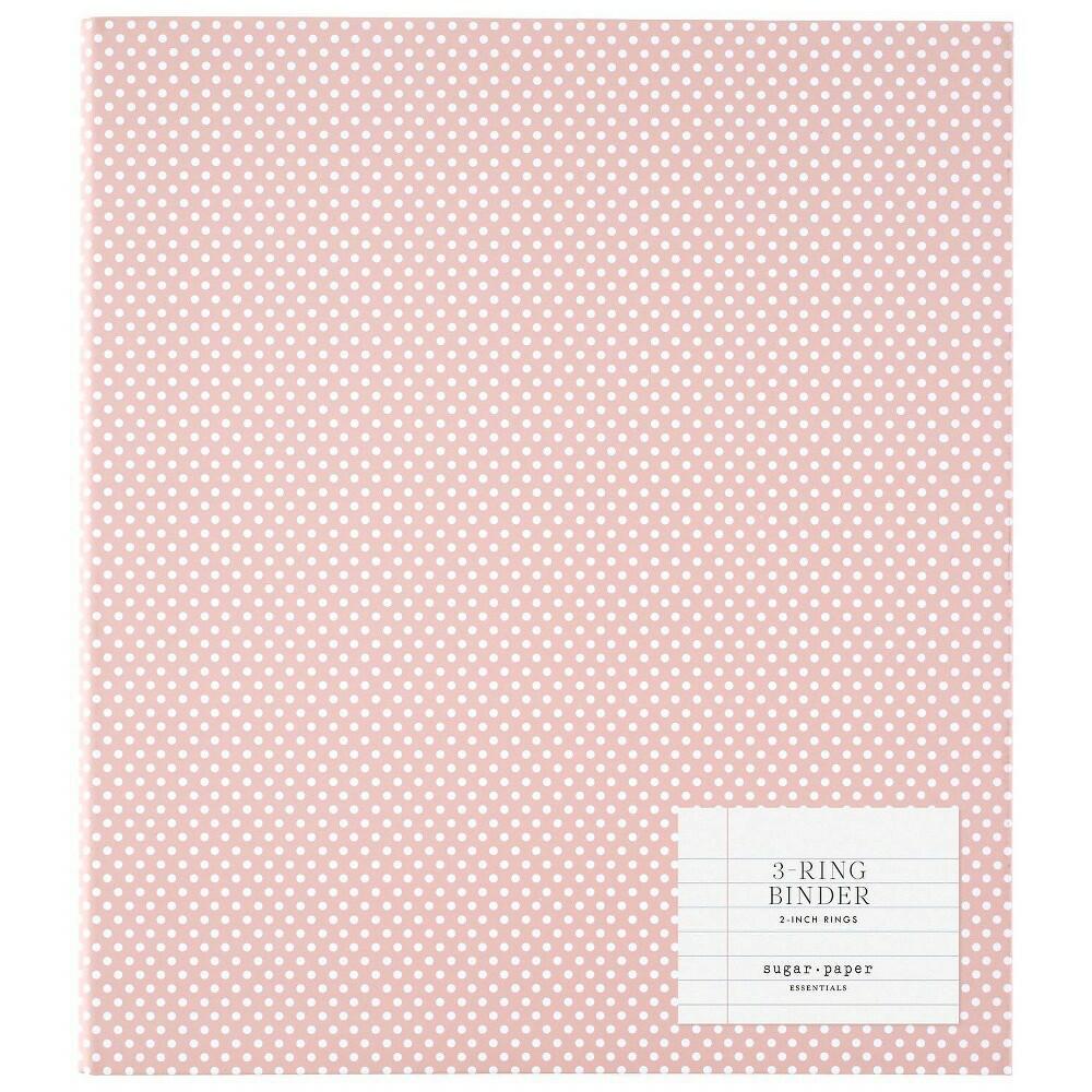 Sugar Paper Essentials 1" Ring Binder Light Pink Dot