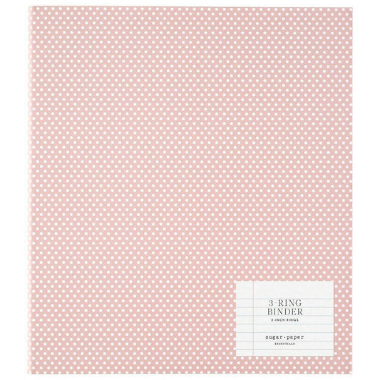 Sugar Paper Essentials 1" Ring Binder Light Pink Dot