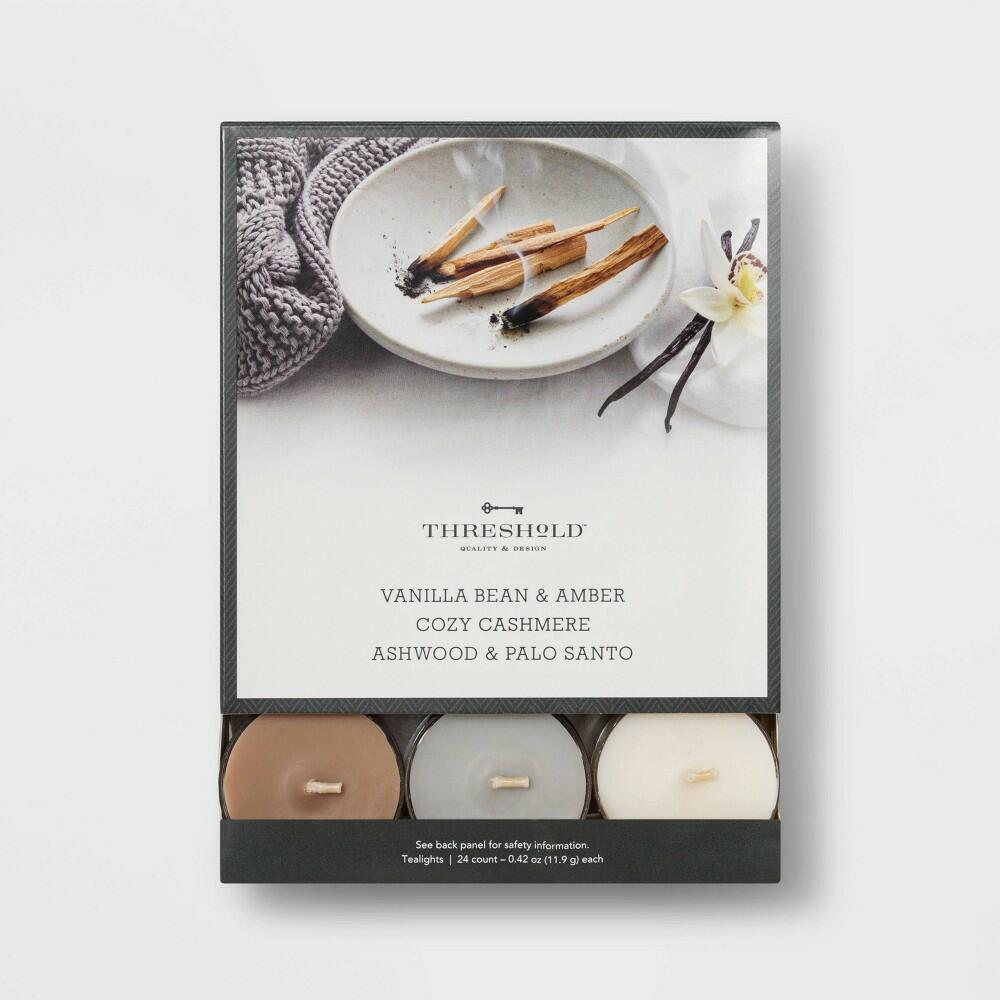 24pk Tealight Vanilla Bean and Amber