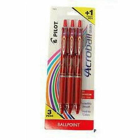 Pilot 3pk Ballpoint Pens Red Ink