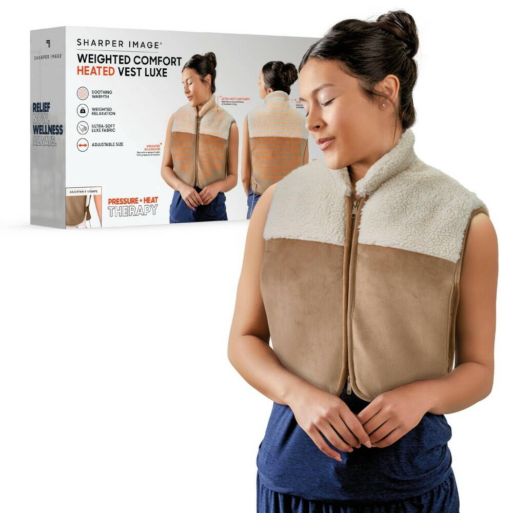 Sharper Image Weighted Heated Comfort Vest Luxe