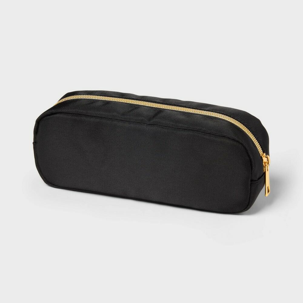 Single Zip Pencil Pouch Black