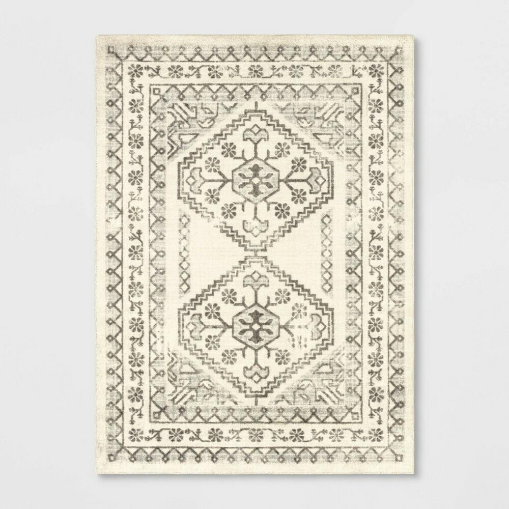 4'x5'5" Washable Kensington Persian Style Rug Cream - Threshold