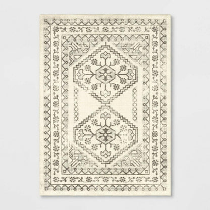 4'x5'5" Washable Kensington Persian Style Rug Cream - Threshold