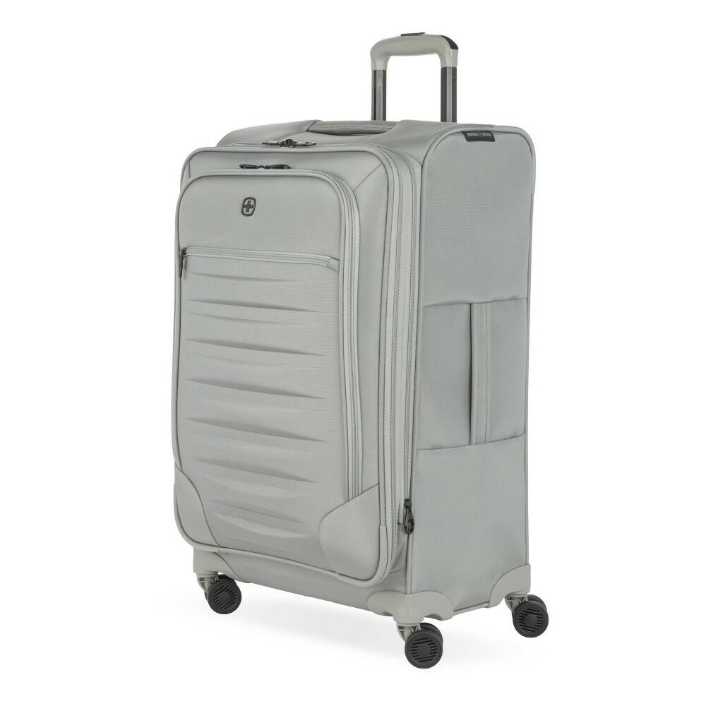 SWISSGEAR Checklite Softside Medium Checked Spinner Wheels Suitcase - Gray