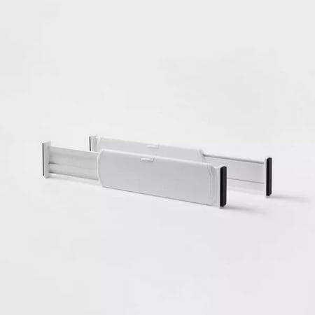 Set of 2 Plastic Drawer Dividers White