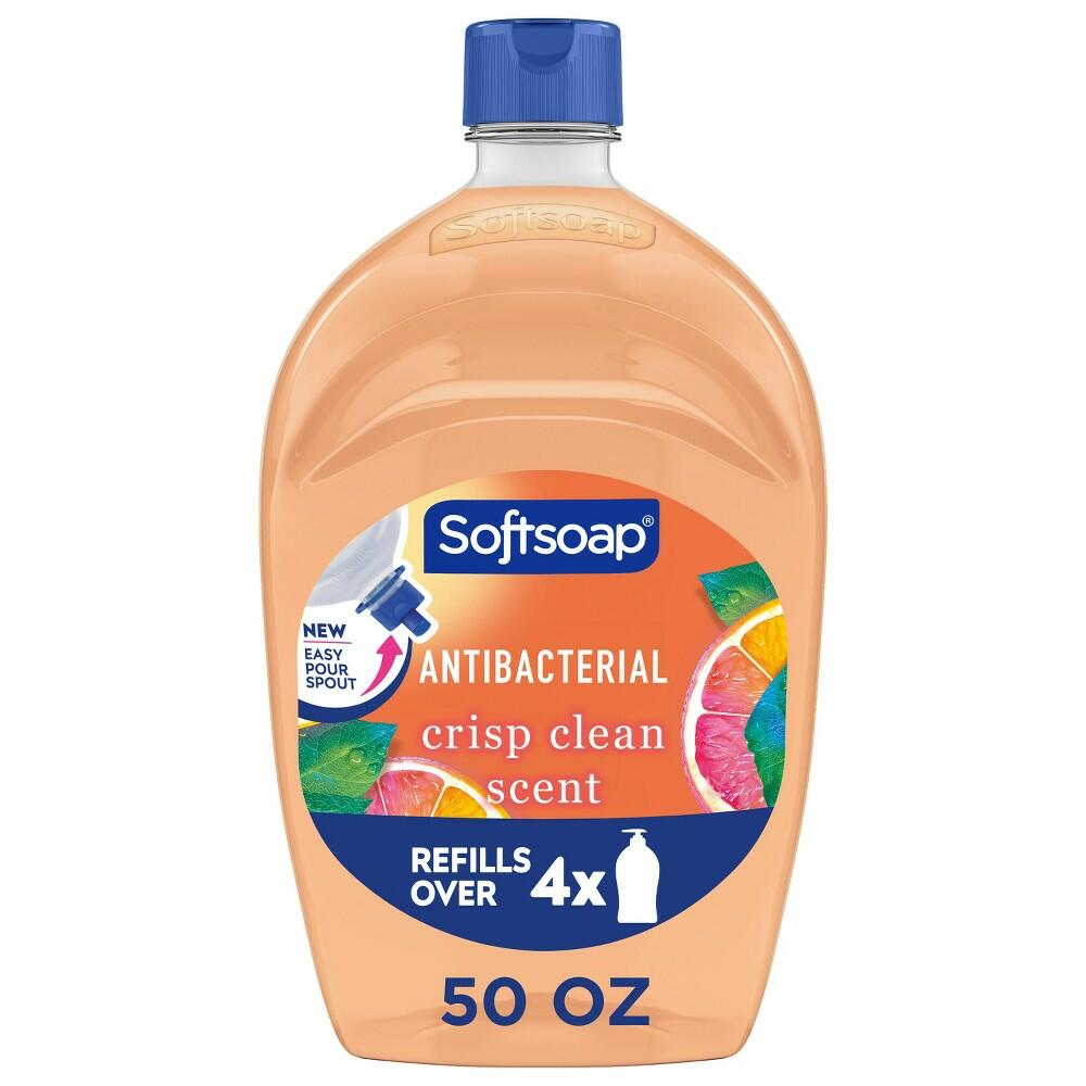 Softsoap Crisp Clean Antibacterial Liquid Hand Soap 50 fl oz Refill Bottle
