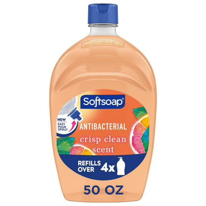 Softsoap Crisp Clean Antibacterial Liquid Hand Soap 50 fl oz Refill Bottle