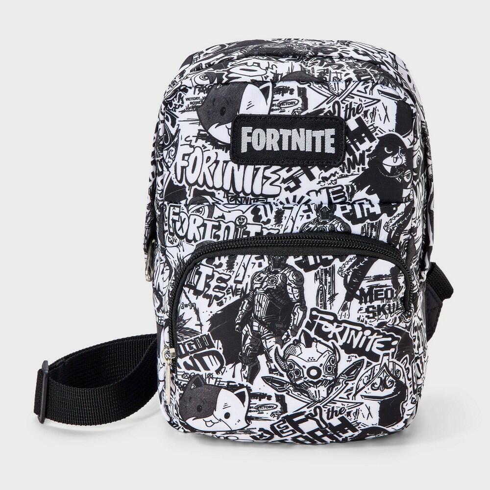 Boys' Fortnite Sling Pack - Black/White