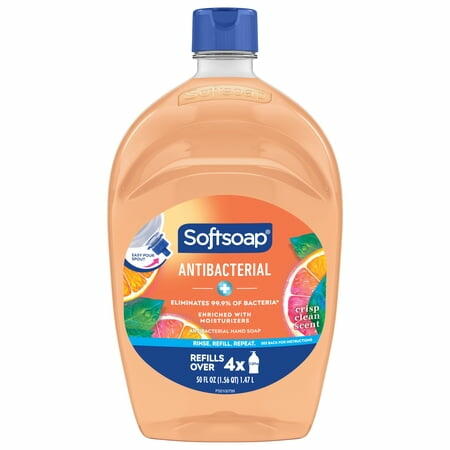 Softsoap Crisp Clean Antibacterial Liquid Hand Soap 50 fl oz Refill Bottle