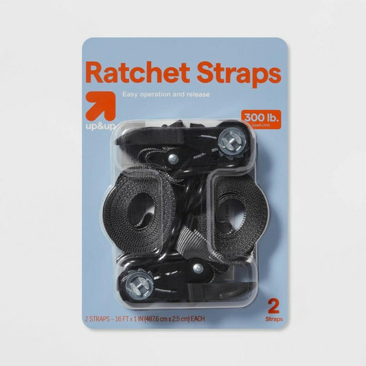 300lb 2pk Ratchet Straps