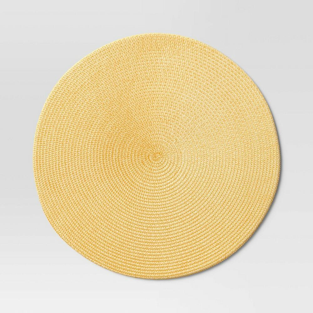 Polyround Charger Placemat Yellow