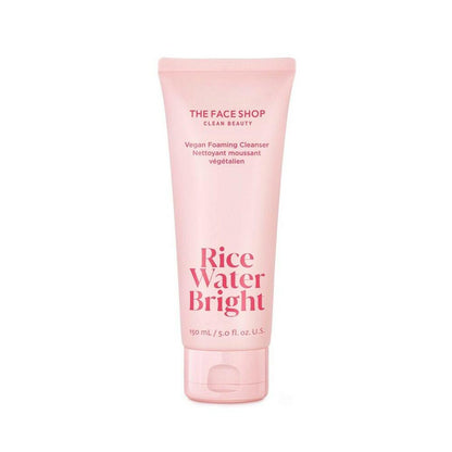 The Face Shop Rice Water Bright Vegan Foaming Cleanser - 5 fl oz: Hydrating, Makeup Removal, Normal, Oily, Combination, Dry Skin