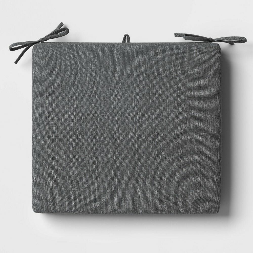 18"x20" Solid Woven Outdoor Chair Seat Cushion