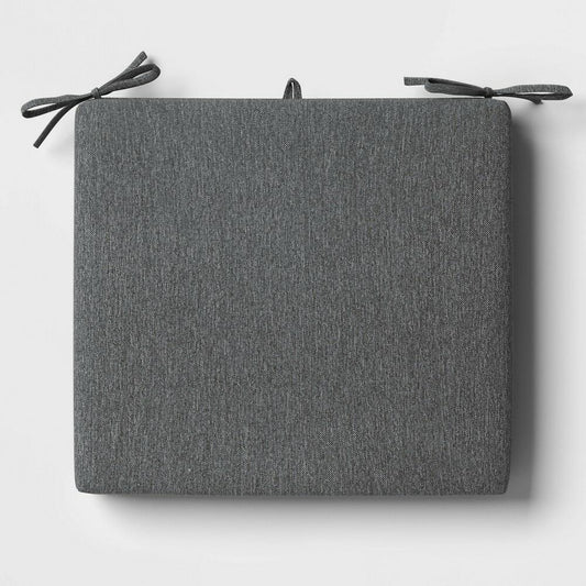 18"x20" Solid Woven Outdoor Chair Seat Cushion