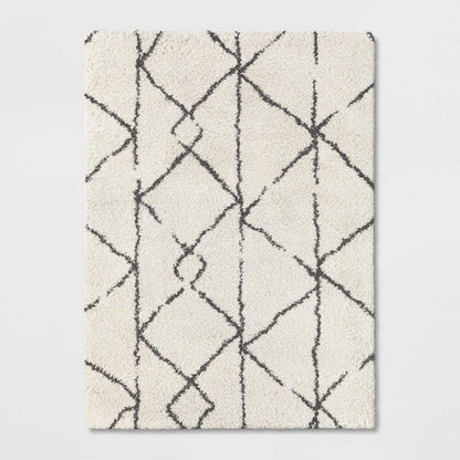 5'x7' Geometric Design Woven Area Rugs Cream/Gray - Threshold (Minor Cosmetic DMG)