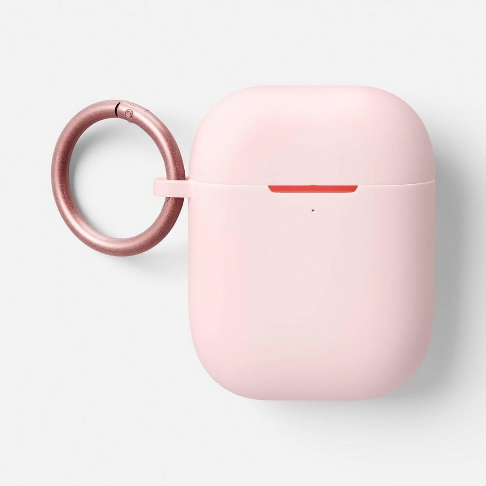 heyday AirPods 1/2 Gen Silicone Case, Cosmetic Pink