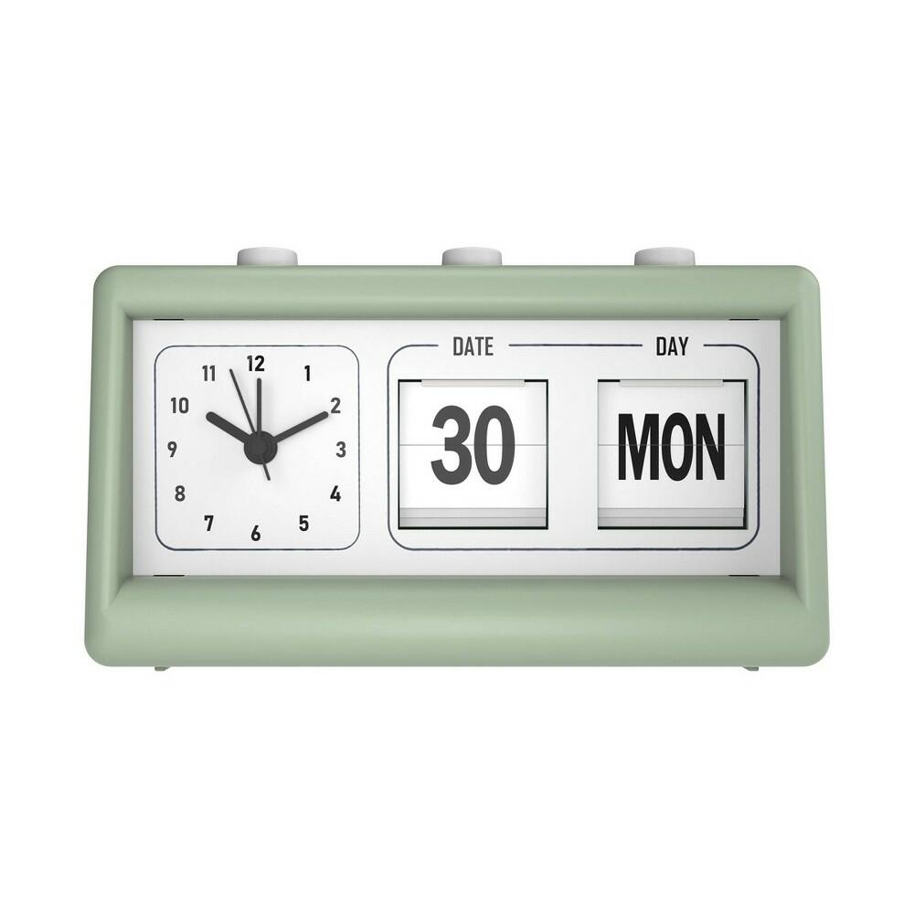 GEMS Retro Analog Alarm Clock - Light Green