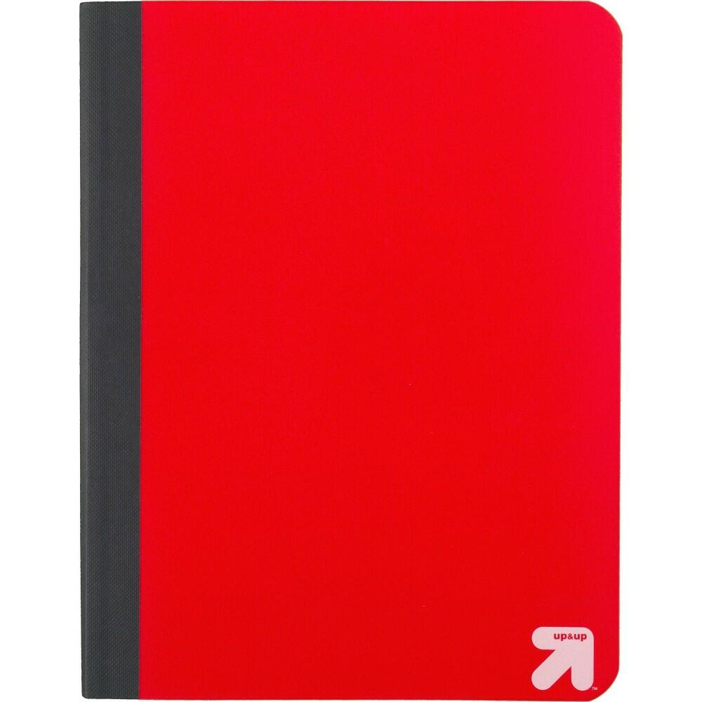 Wide Ruled Red Flexible Cover Composition Notebook - up&up™: 70 Pages, 7.5x9.75", Tween & Child, Sewn Binding