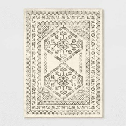 4'x5'5" Washable Kensington Persian Style Rug Cream - Threshold