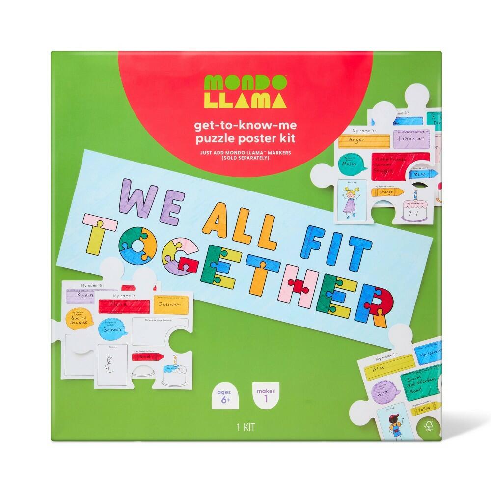 15ct Classroom Craft About Me Puzzle Poster Kit