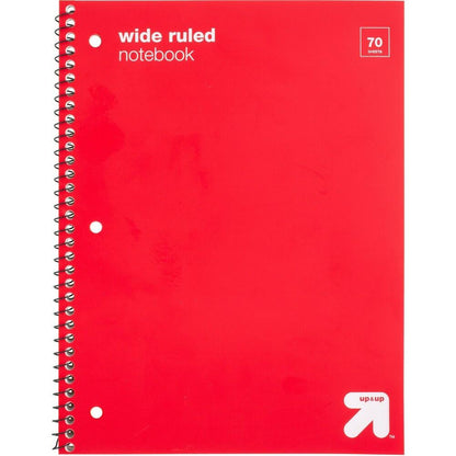 Wide Ruled 1 Subject Spiral Notebook -  70 Pages