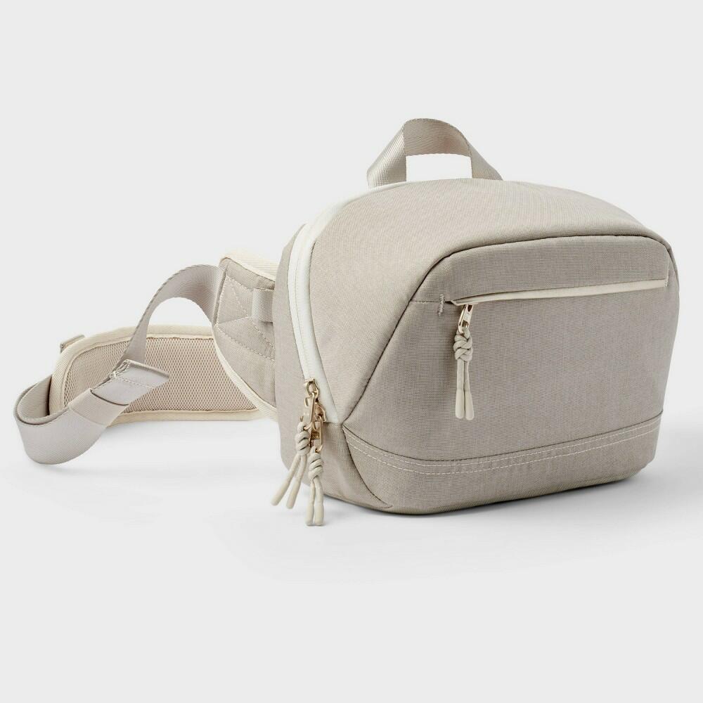 Camera Sling Pack - heyday™ Beige Heather: Waterproof Woven Polyester, Front Zip Pocket, Unstructured Design