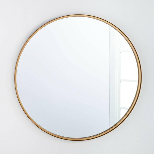 34" Round Decorative Wall Mirror Brass - Threshold™