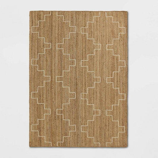 5'x7' Braided Area Rug Light Brown/Ivory - Threshold