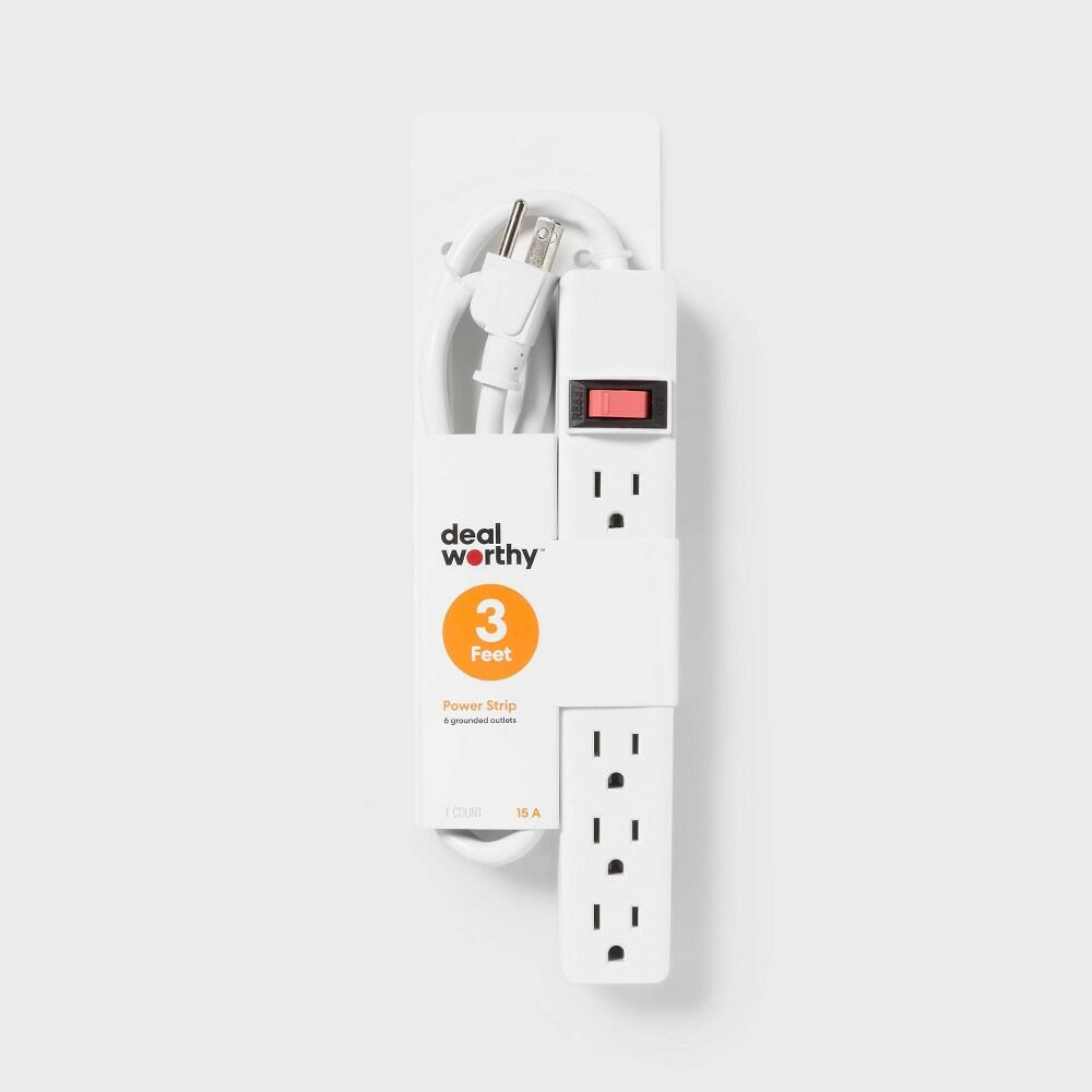 3' 6 Outlet Indoor Power Strip