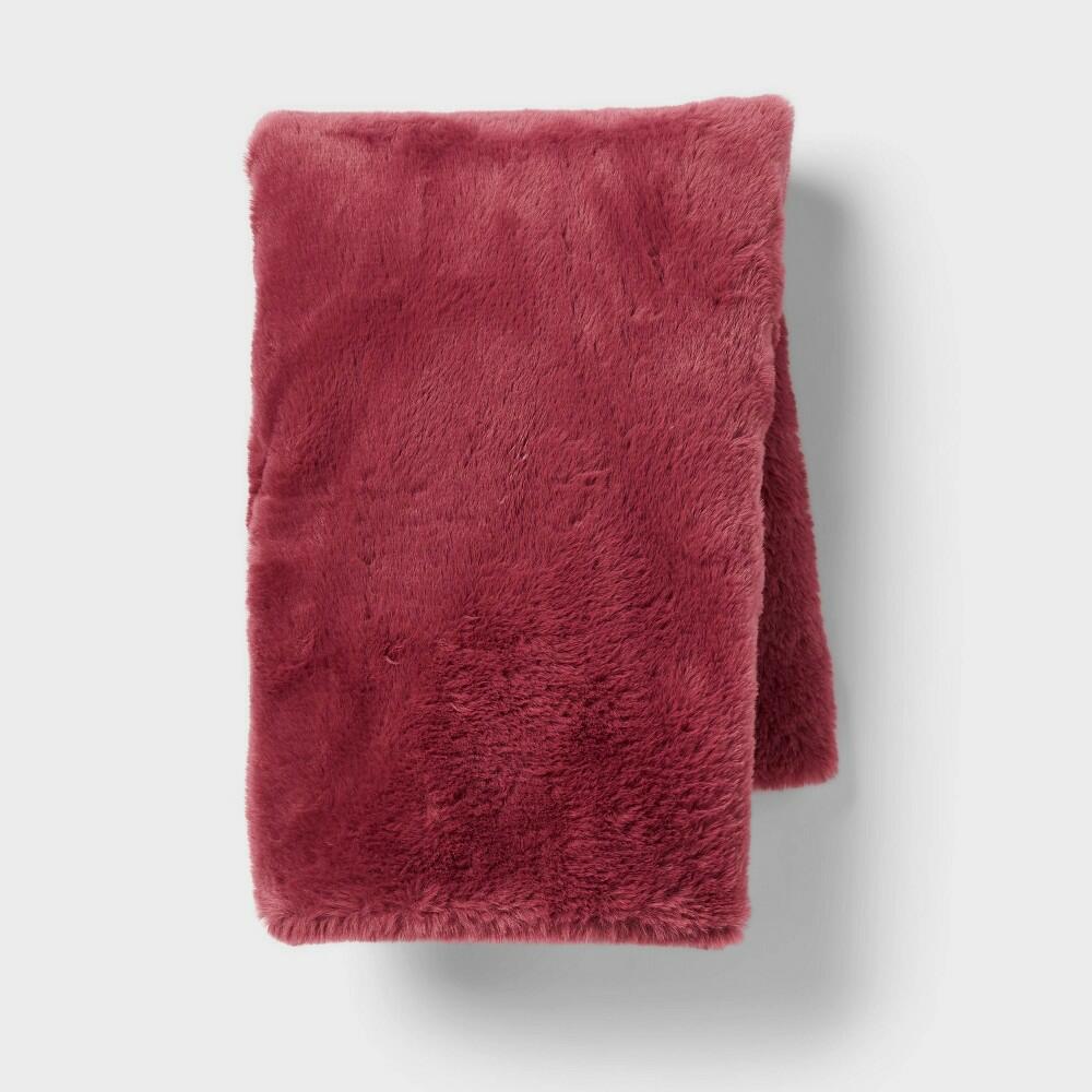 Plush Body Pillow Cover Dark Mauve
