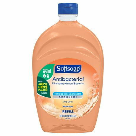 Softsoap Crisp Clean Antibacterial Liquid Hand Soap 50 fl oz Refill Bottle