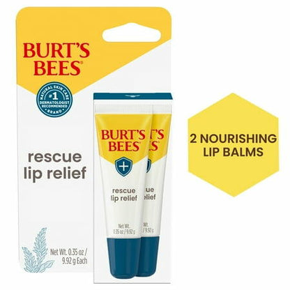 Burts Bees Rescue Lip Relief with Shea Butter 2 Pack