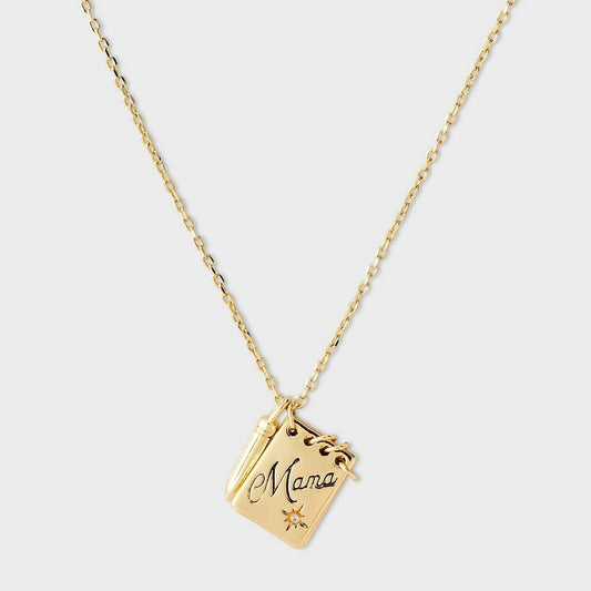 14k Gold Dipped Cubic Zirconia "Mama"