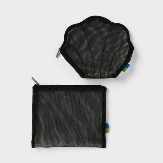 2pk Mesh Shell Pouch Bag