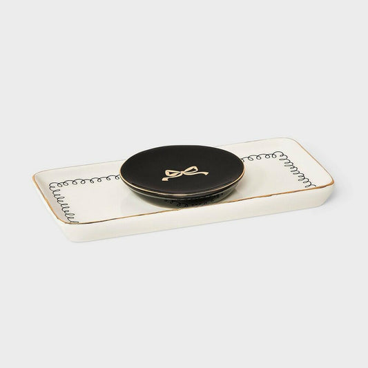 Bow Tray Set 2pc - A New Day™ - Gold/Black