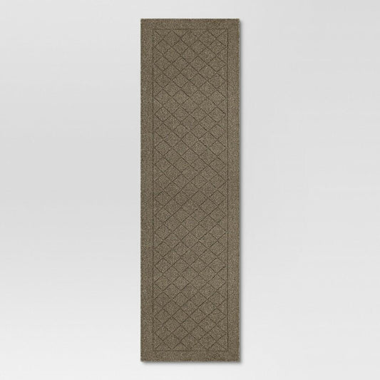 2'x7' Washable Runner Diamond Clarkson Tufted and Hooked Rug Tan - Threshold™