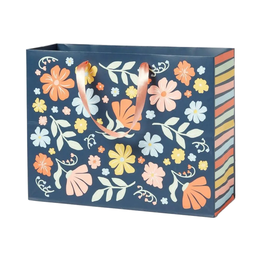 Large Floral Gift Bag Blue - Spritz™